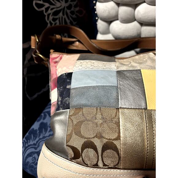 Coach Vintage Multi-Material Patchwork Satchel - Picture 4 of 11